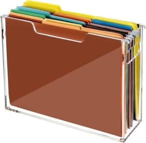 Acrylic desktop file organizer
