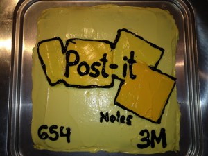 Post it notes cake