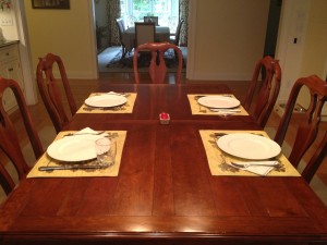 Dinner Table set for dinner