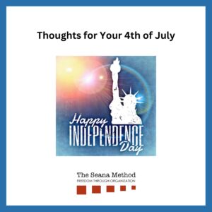 Graphic of the statue of liberty against a sun-filled background. Thoughts for Your 4th of July