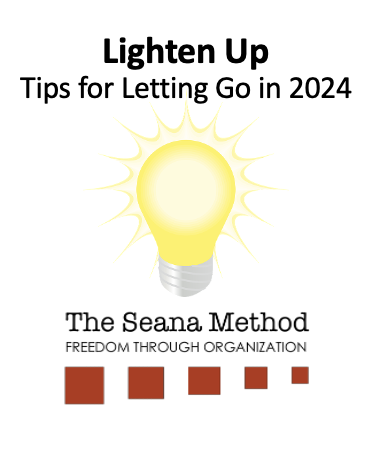 Lightbulb with the Seana Method Logo. Lighten Up: Tips for Letting Go in 2024