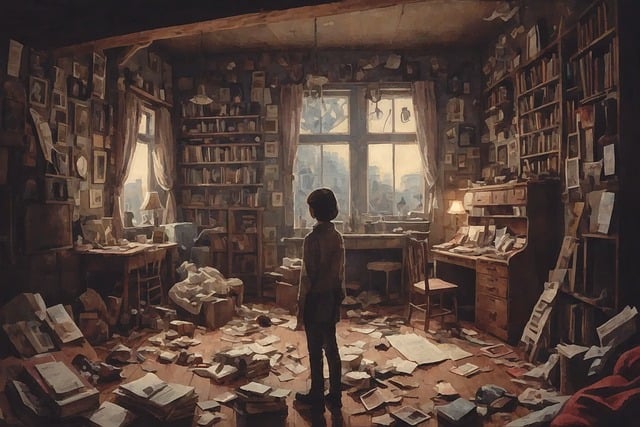 Girl in a messy office. Are you messy or disorganized? What is the difference?