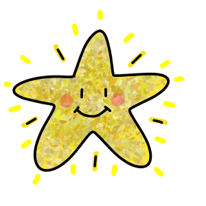 A star with a smiley face.