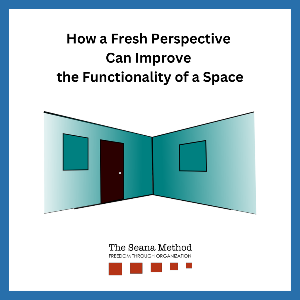 Looking at an empty room with the words How a Fresh Perspective Can Improve the Functionality of a Space