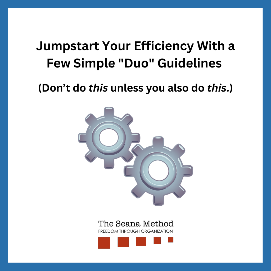 Gears with the words Jumpstart Your Efficiency with a Few Simple "Duo" Guidelines