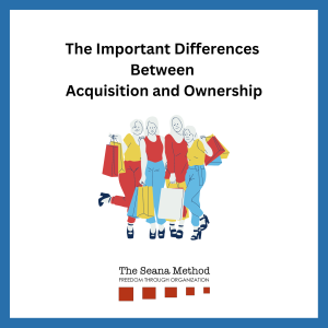 Women with shopping bags and the words The Important Differences Between Acquisition and Ownership