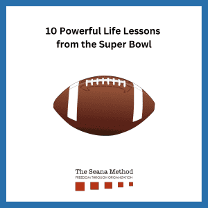 Football with the words 10 Powerful Life Lessons from the Super Bowl