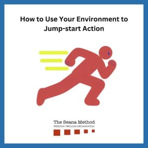 How to use your environment to jump-start action with a red Icon of a man running forward
